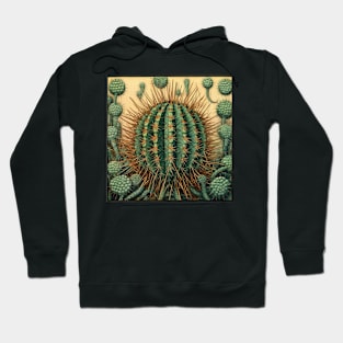 Folk Art Cacti Repeating Tile Pattern Hoodie